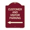 Signmission Customer and Visitor Parking W/ Left Arrow Heavy-Gauge Aluminum Sign, 24" x 18", BU-1824-24216 A-DES-BU-1824-24216 - alternate 1